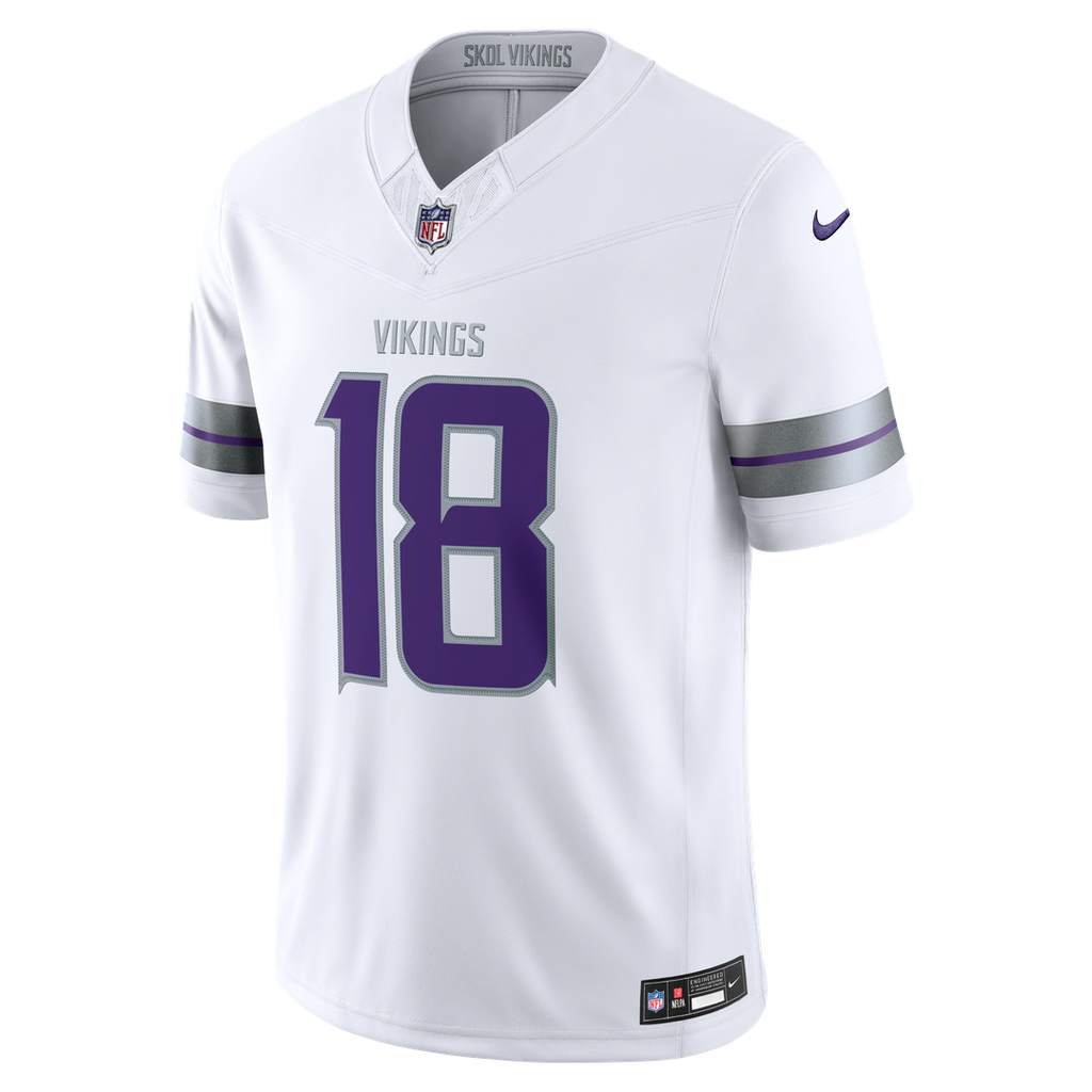Minnesota Vikings Justin Jefferson Nike White Alternate Vapor FUSE Stitched Limited Jersey