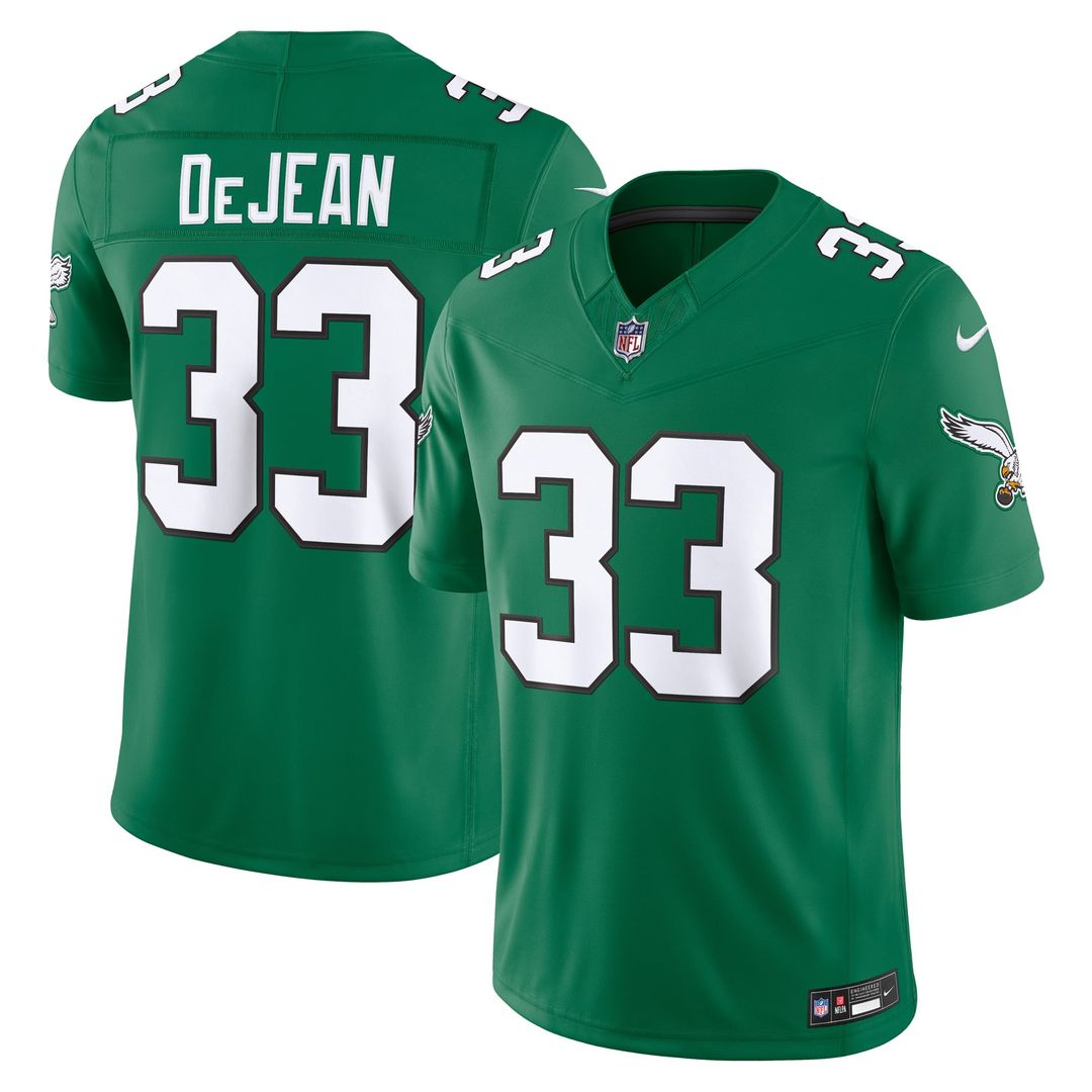 Philadelphia Eagles Cooper DeJean Nike Kelly Green Alternate Vapor FUSE Stitched Limited Jersey
