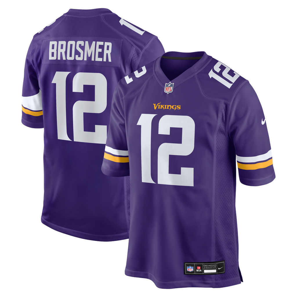 Minnesota Vikings Max Brosmer Nike Purple Game Jersey