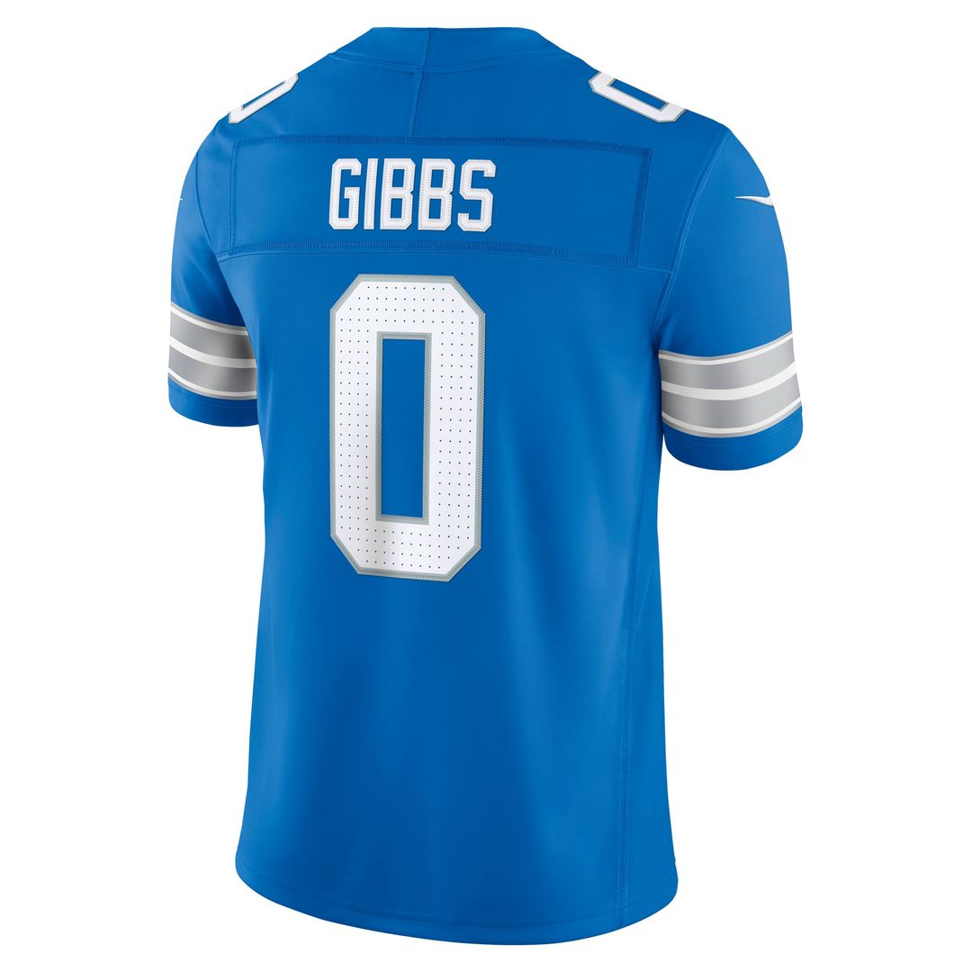Detroit Lions Jahmyr Gibbs Nike Blue Team Vapor FUSE Stitched Limited Jersey