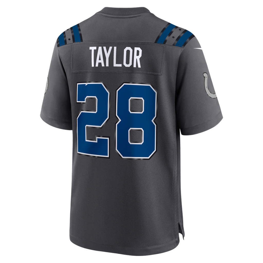 Indianapolis Colts Jonathan Taylor Nike Anthracite 2026 Rivalries Collection Game Jersey