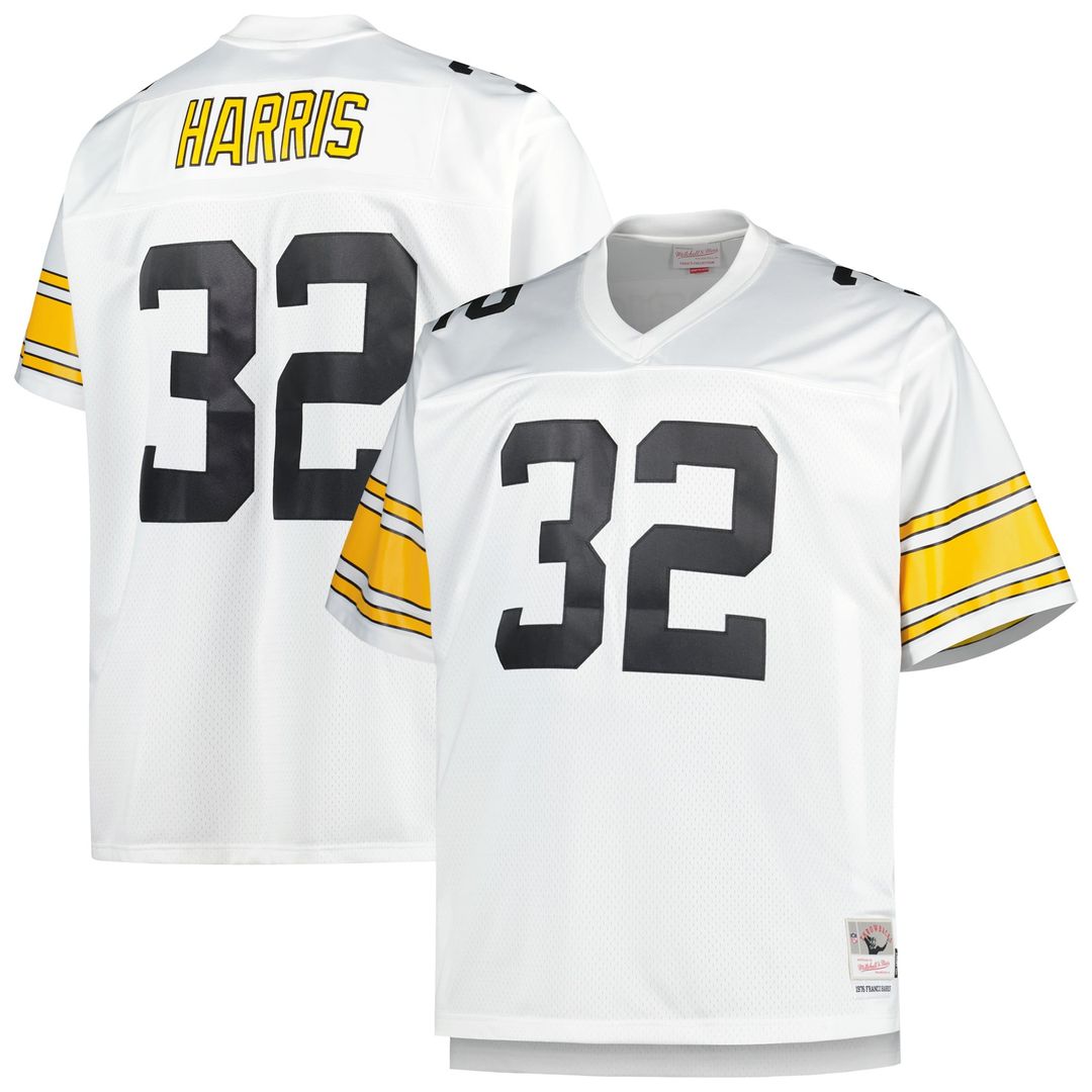 Pittsburgh Steelers Franco Harris Mitchell & Ness Black Big & Tall 1976 Legacy Retired Player Jersey