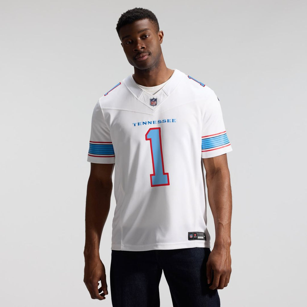 Tennessee Titans Cameron Ward Nike Light Blue Team Vapor FUSE Stitched Limited Jersey