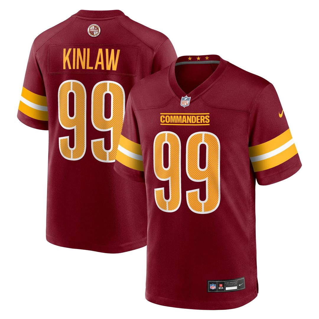 Washington Commanders Javon Kinlaw Nike Burgundy Game Jersey