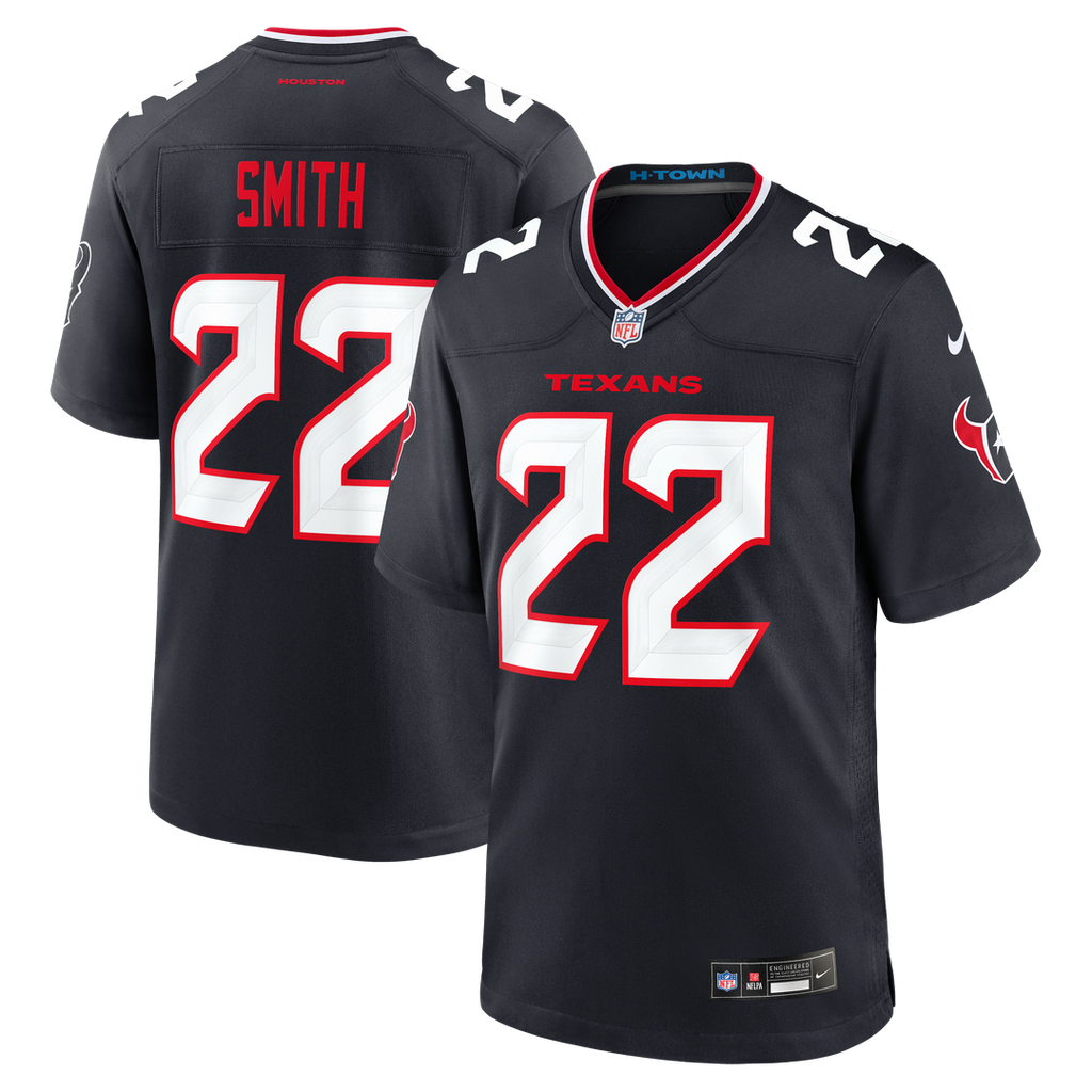 Houston Texans Jaylin Smith Nike Navy Game Jersey