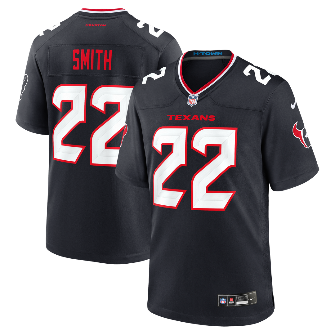 Houston Texans Jaylin Smith Nike Navy Game Jersey