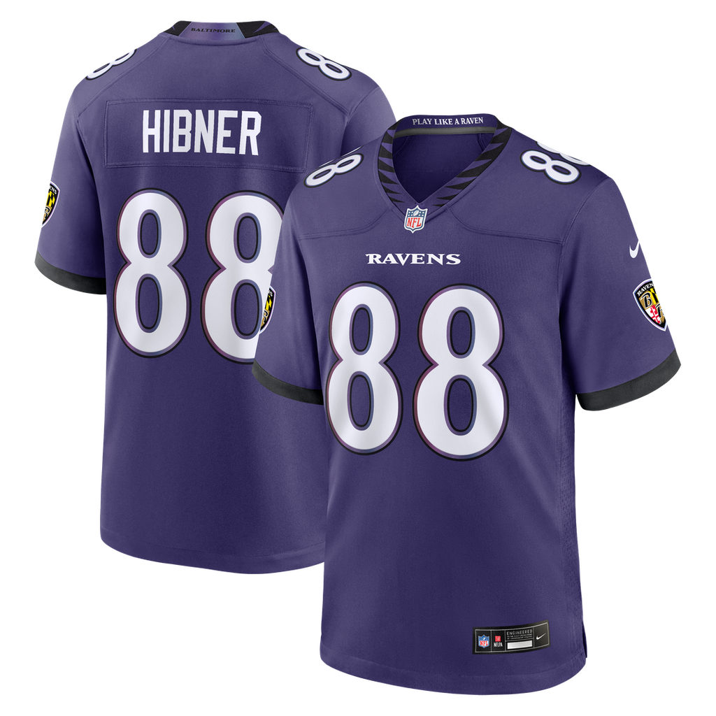 Baltimore Ravens Matthew Hibner Nike Purple Game Jersey
