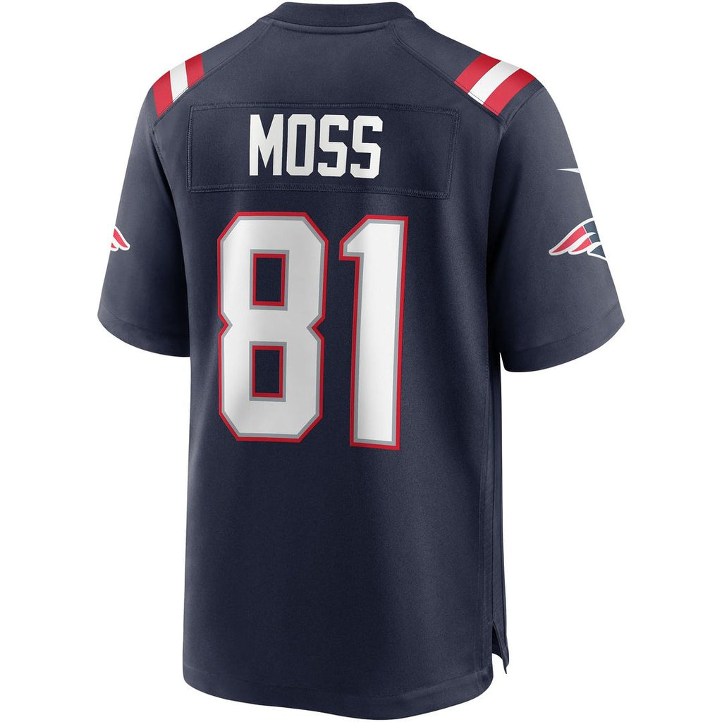 New England Patriots Randy Moss Nike Navy Retired Player Game Jersey