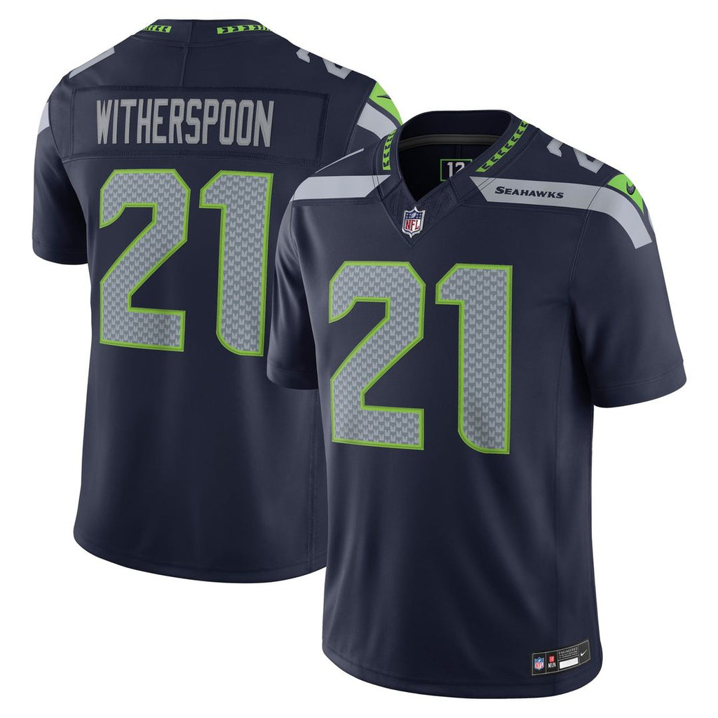 Seattle Seahawks Devon Witherspoon Nike College Navy Team Vapor FUSE Stitched Limited Jersey