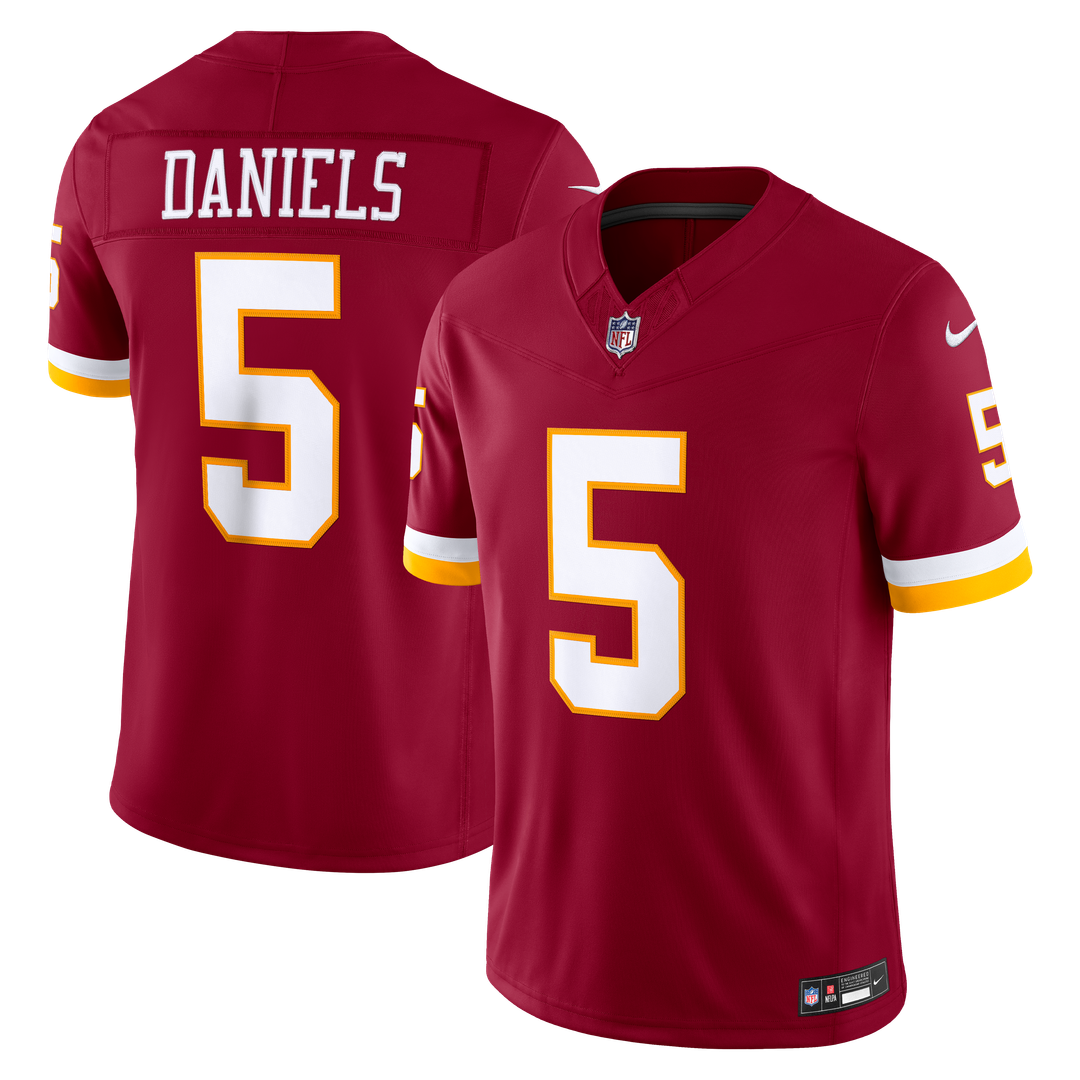 Washington Commanders Jayden Daniels Nike White Vapor FUSE Stitched Limited Jersey
