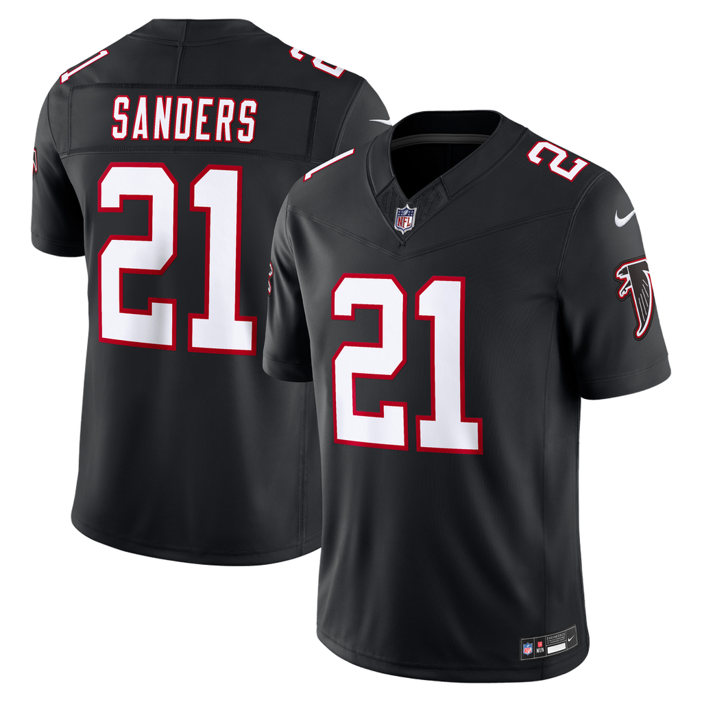 Atlanta Falcons Deion Sanders Nike Black Alternate Throwback Vapor FUSE Stitched Retired Limited Jersey