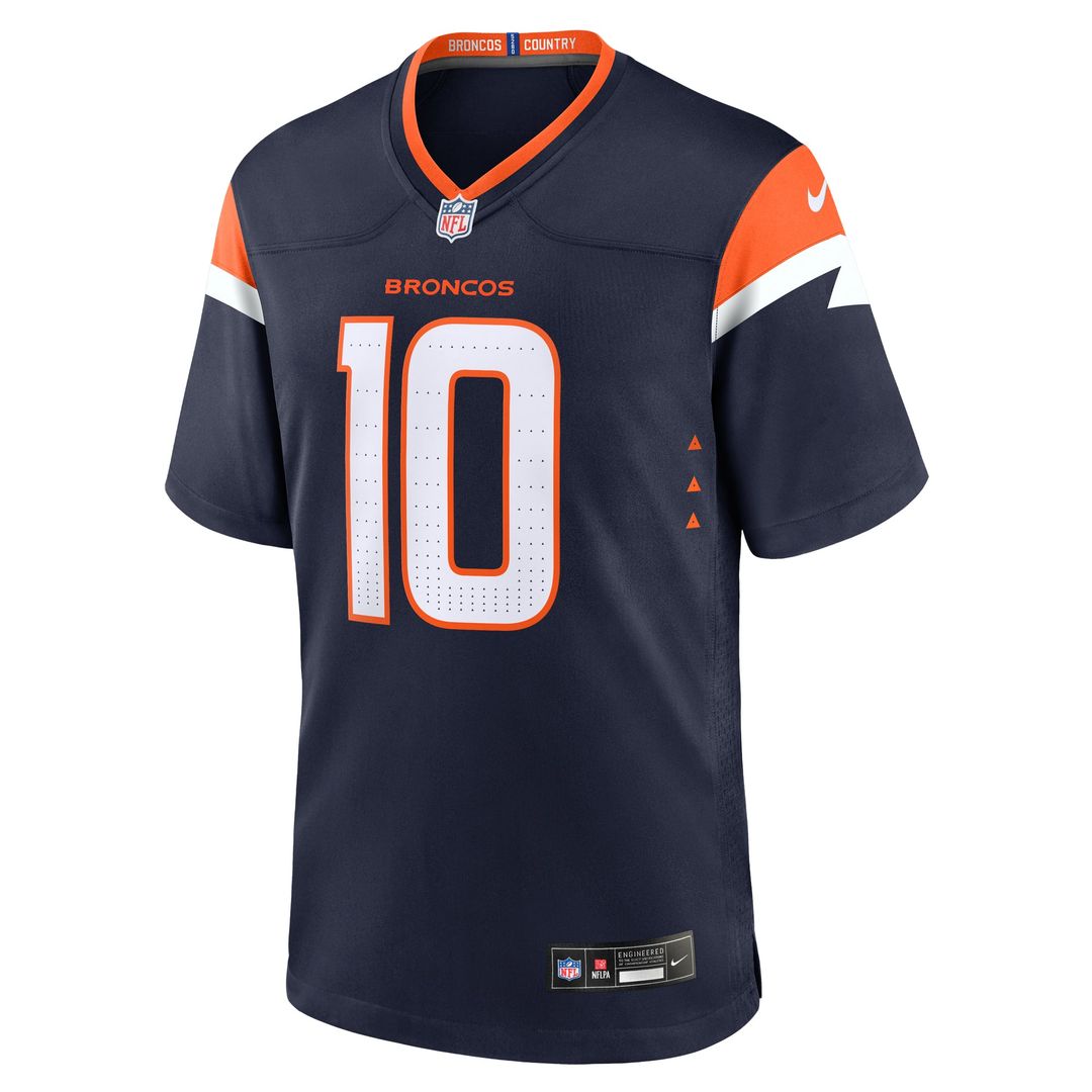 Denver Broncos Bo Nix Nike Orange Game Jersey