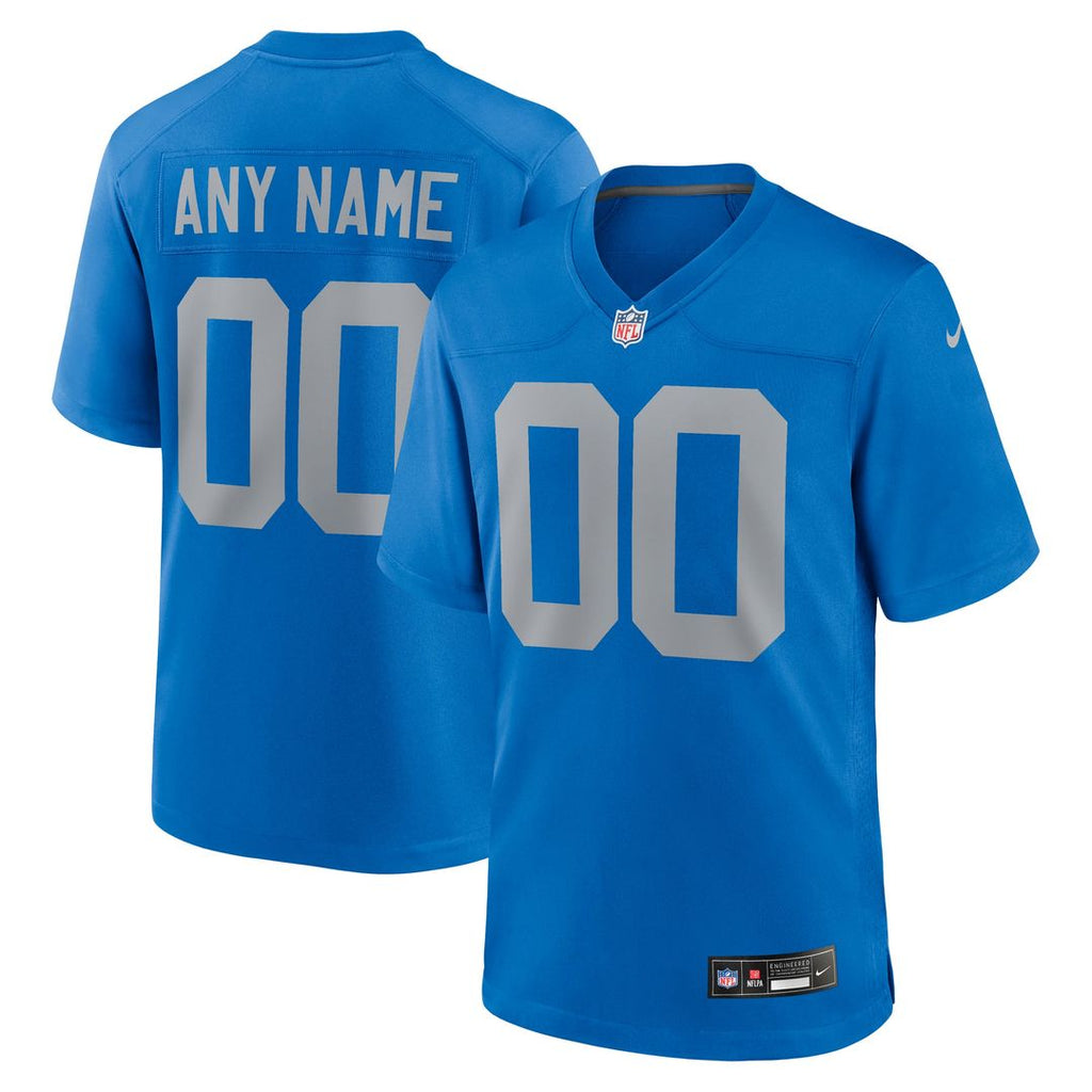 Detroit Lions Nike Blue Alternate Custom Jersey