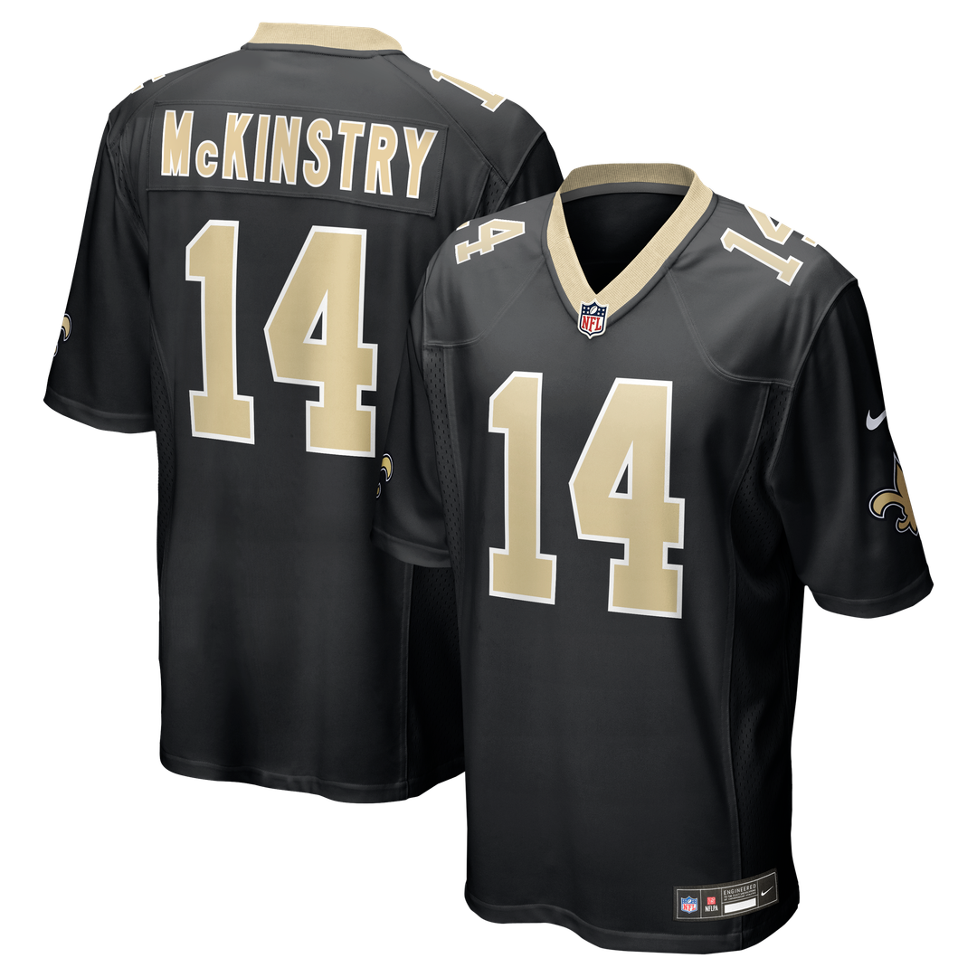 New Orleans Saints Ga'Quincy McKinstry Nike Black Game Jersey