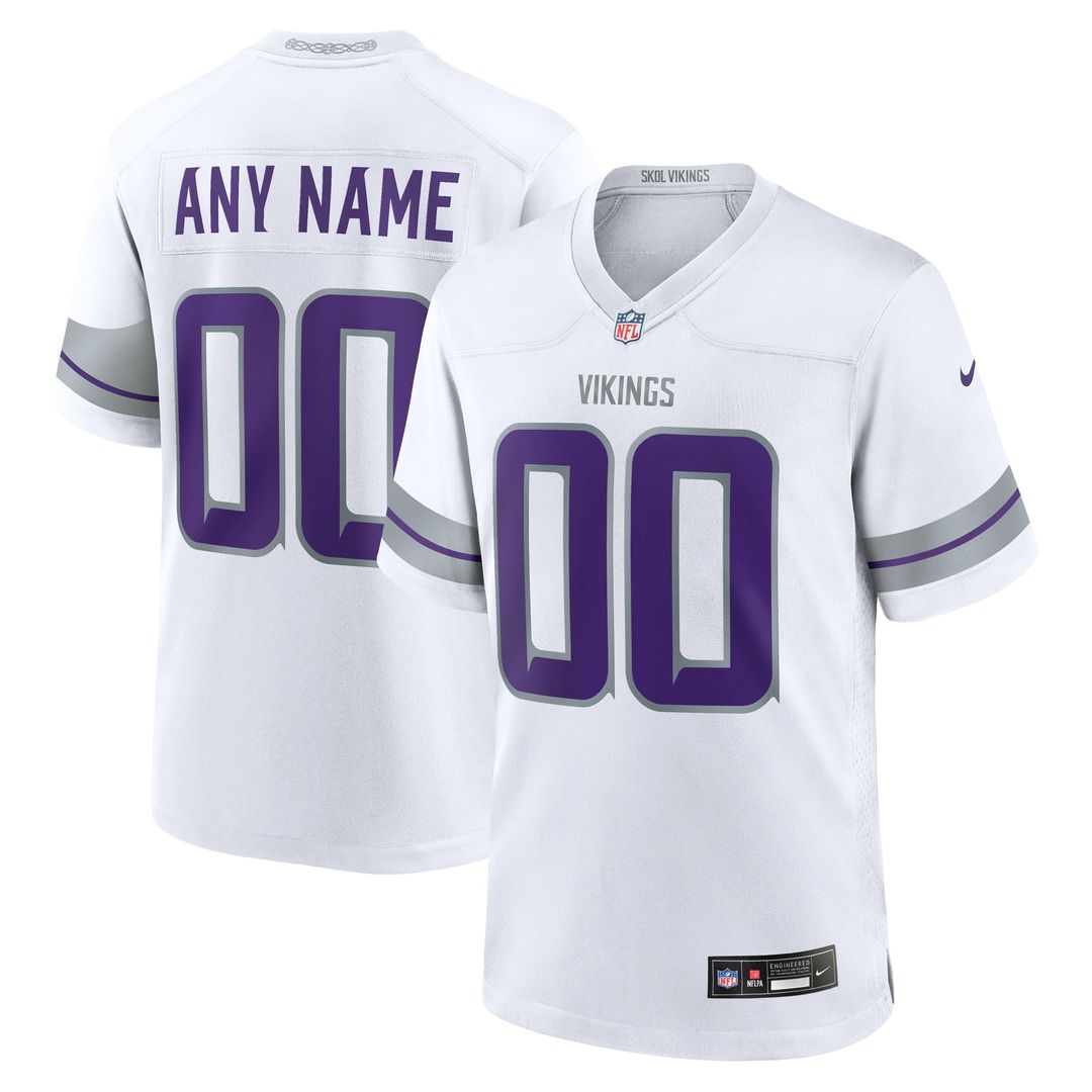 Minnesota Vikings Nike White Alternate Custom Jersey