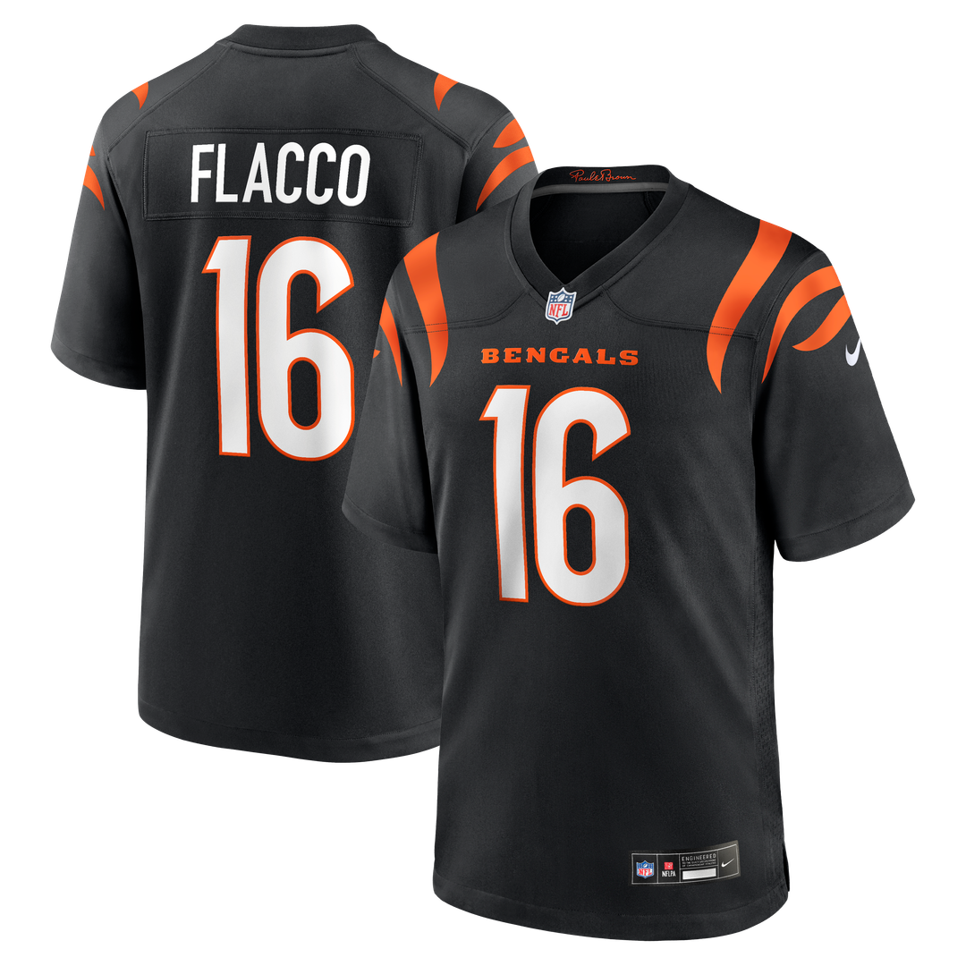 Cincinnati Bengals Joe Flacco Nike Black Game Jersey