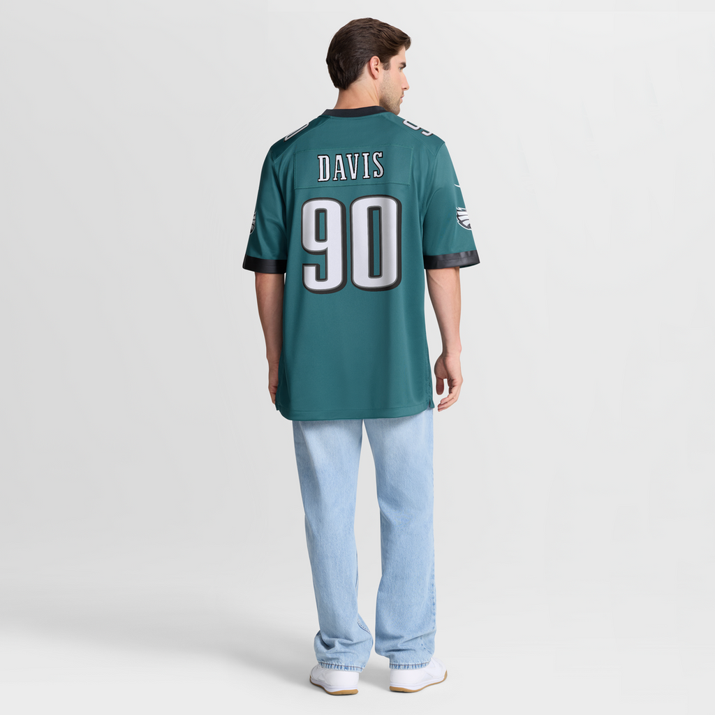 Philadelphia Eagles Jordan Davis Nike Midnight Green Game Jersey