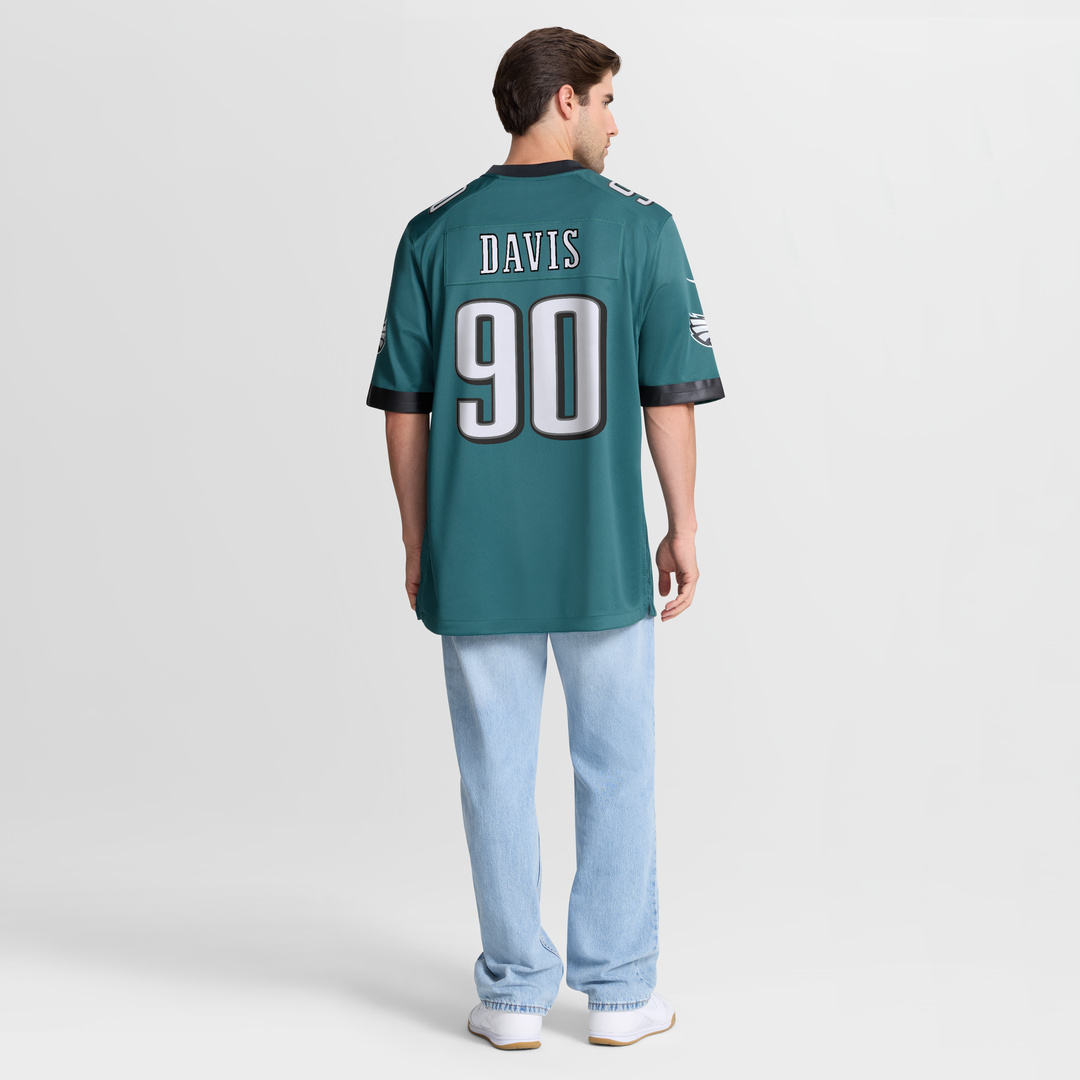 Philadelphia Eagles Jordan Davis Nike Midnight Green Game Jersey