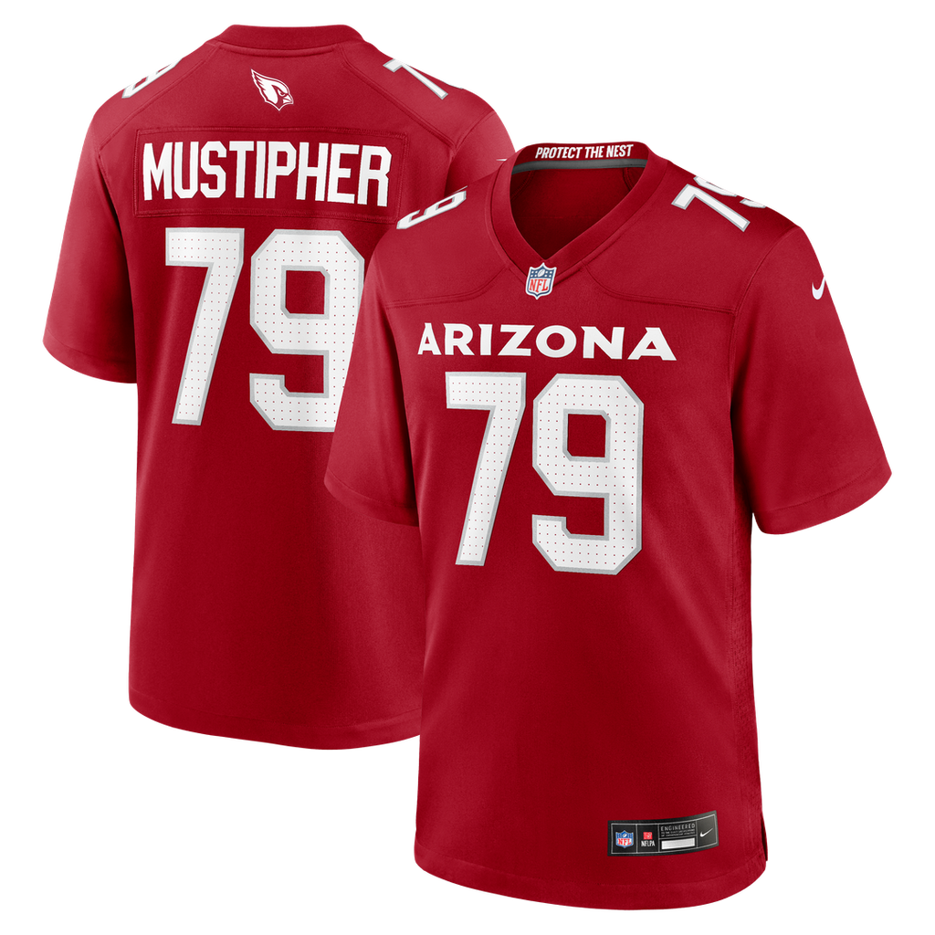Arizona Cardinals PJ Mustipher Nike Cardinal Game Jersey