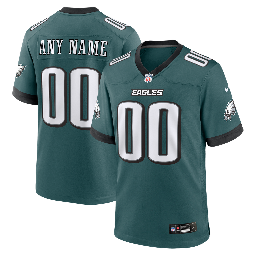 Philadelphia Eagles Nike Midnight Green Team Custom Jersey