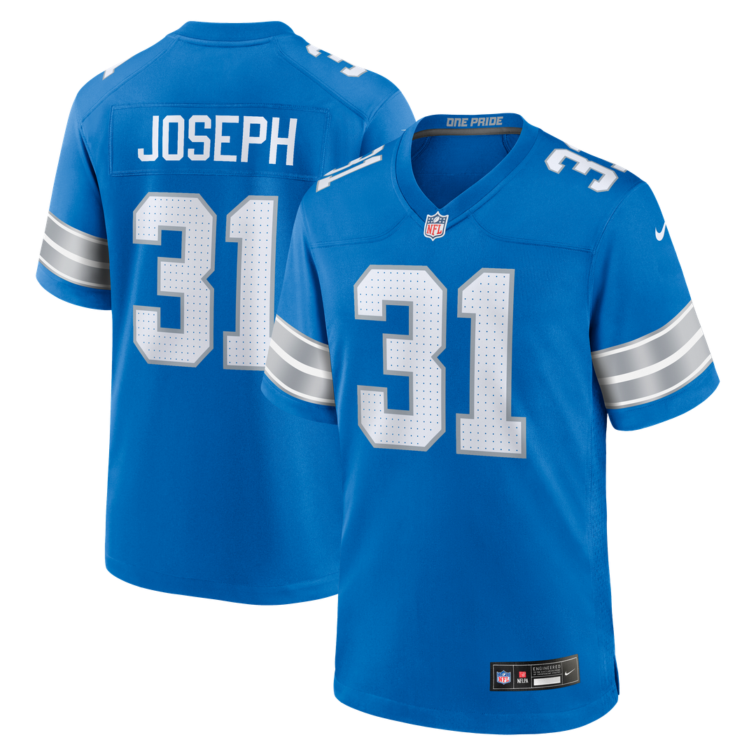 Detroit Lions Kerby Joseph Nike Blue Game Jersey
