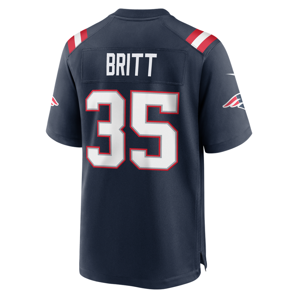 New England Patriots K.J. Britt Nike Navy Game Jersey