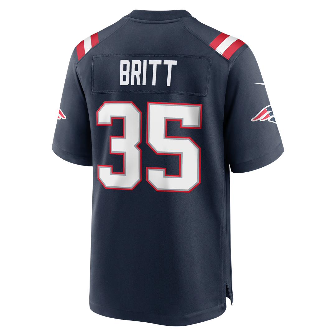 New England Patriots K.J. Britt Nike Navy Game Jersey