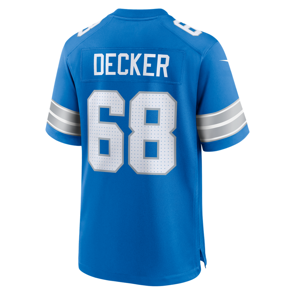 Detroit Lions Taylor Decker Nike Blue Game Jersey