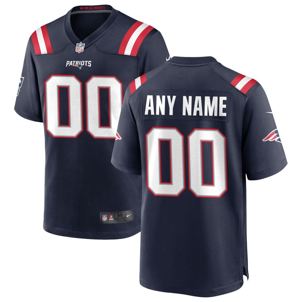 Nike New England Patriots Navy Custom Jersey