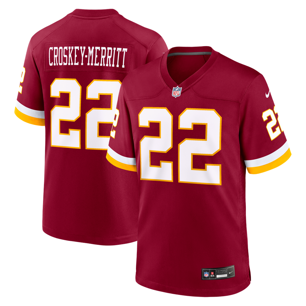 Washington Commanders Jacory Croskey - Merritt Nike Burgundy Game Jersey