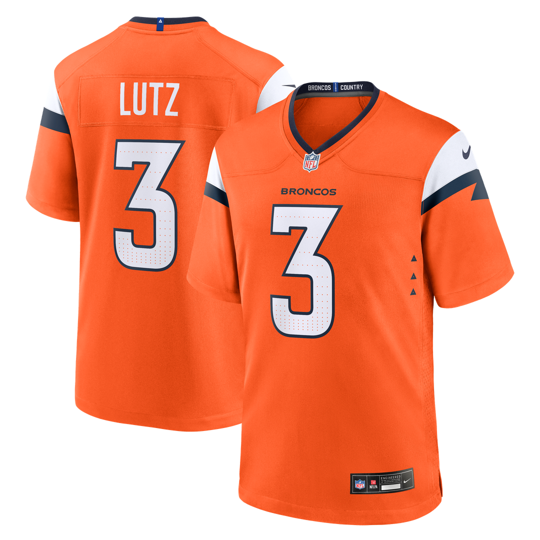 Denver Broncos Wil Lutz Nike Orange Game Jersey