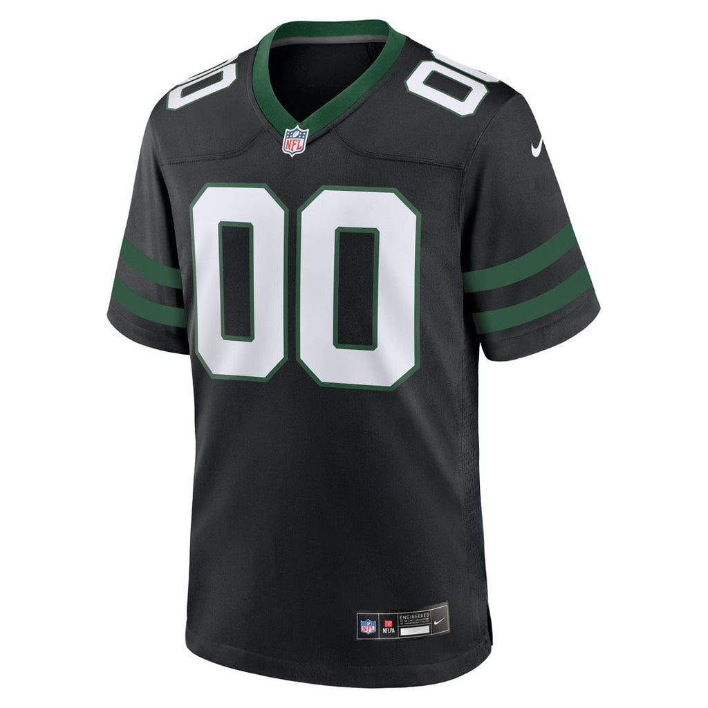 New York Jets Nike Legacy Black Alternate Custom Jersey
