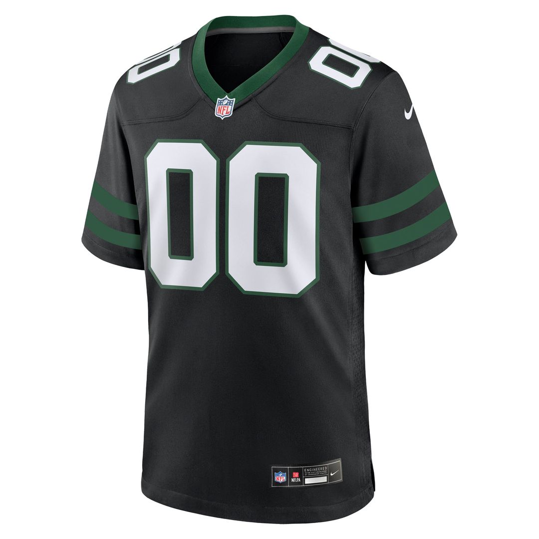 New York Jets Nike Legacy Black Alternate Custom Jersey