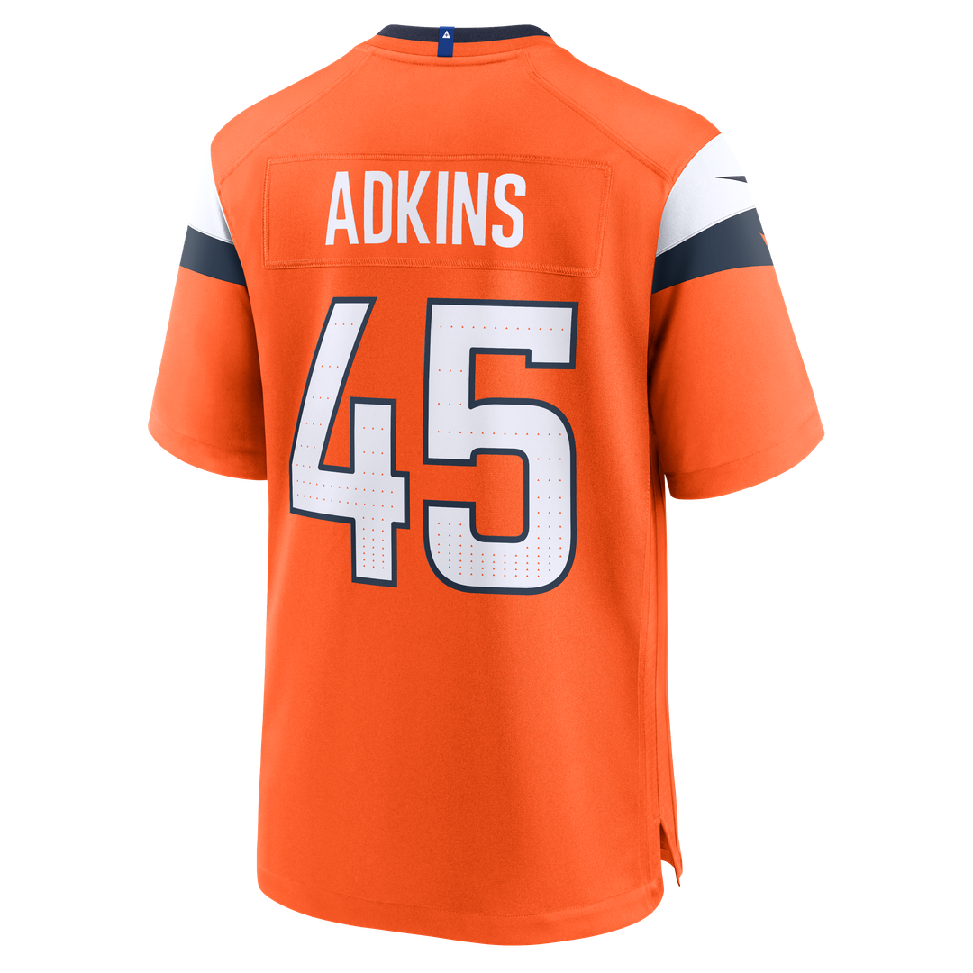Denver Broncos Nate Adkins Nike Orange Game Jersey