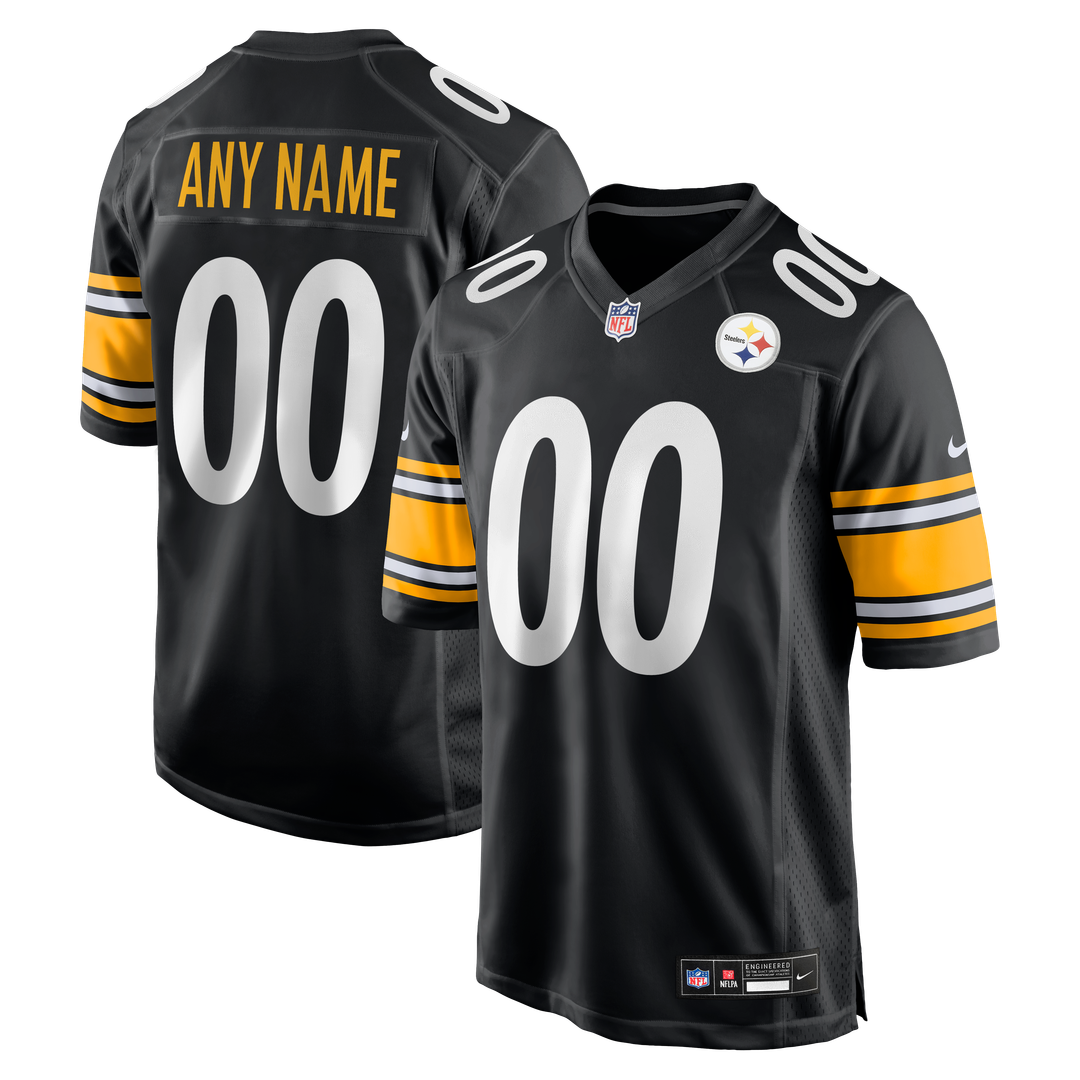 Pittsburgh Steelers Nike Black Custom Jersey