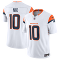 Denver Broncos Bo Nix Nike White Vapor FUSE Stitched Limited Jersey