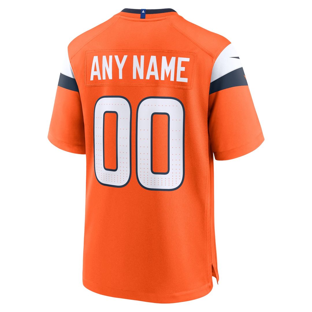 Denver Broncos Nike Orange Team Custom Jersey