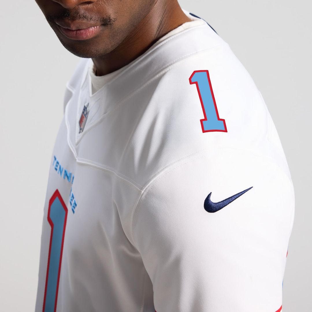 Tennessee Titans Cameron Ward Nike Light Blue Team Vapor FUSE Stitched Limited Jersey