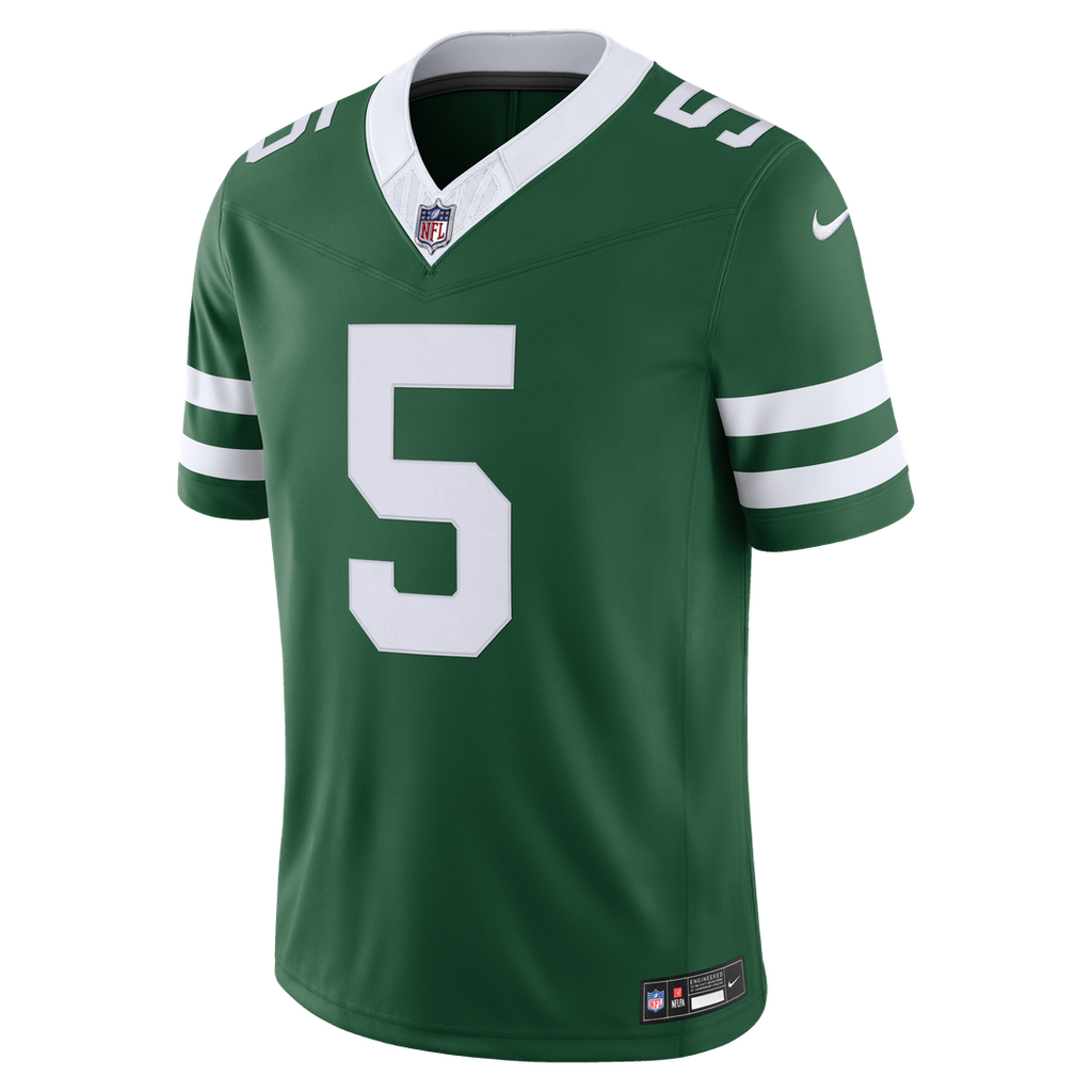 New York Jets Garrett Wilson Nike Legacy Green Team Vapor FUSE Stitched Limited Jersey