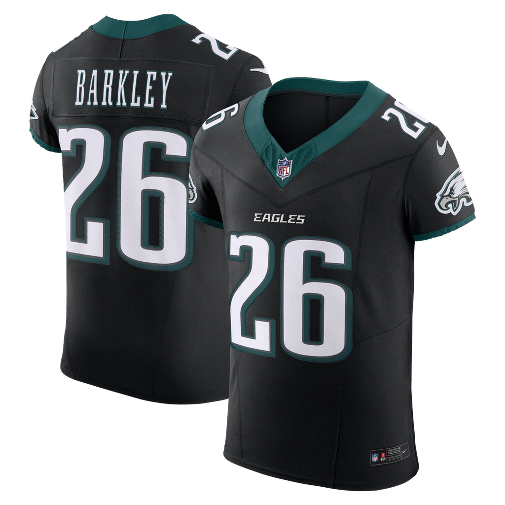 Philadelphia Eagles Saquon Barkley Nike Black Alternate Vapor FUSE Elite Jersey