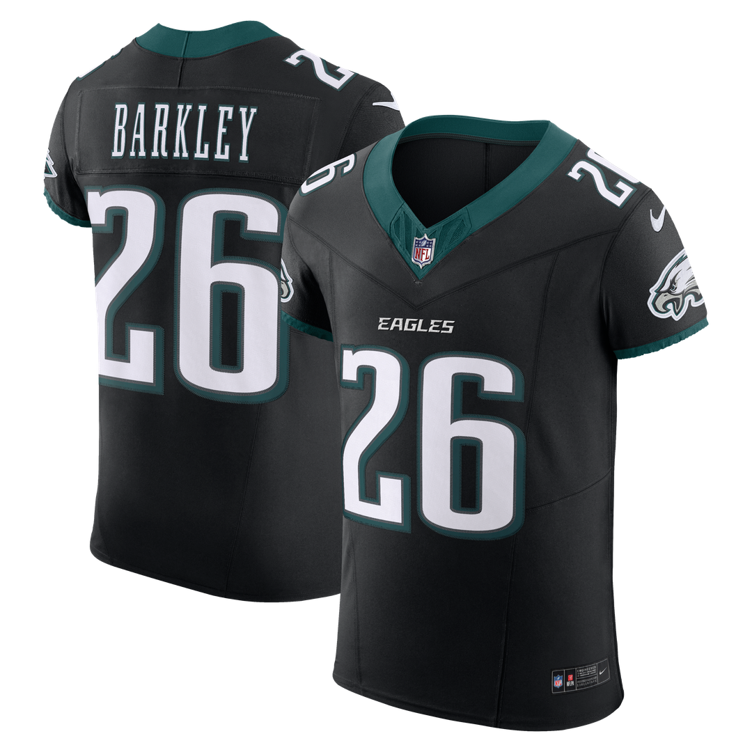 Philadelphia Eagles Saquon Barkley Nike Black Alternate Vapor FUSE Elite Jersey