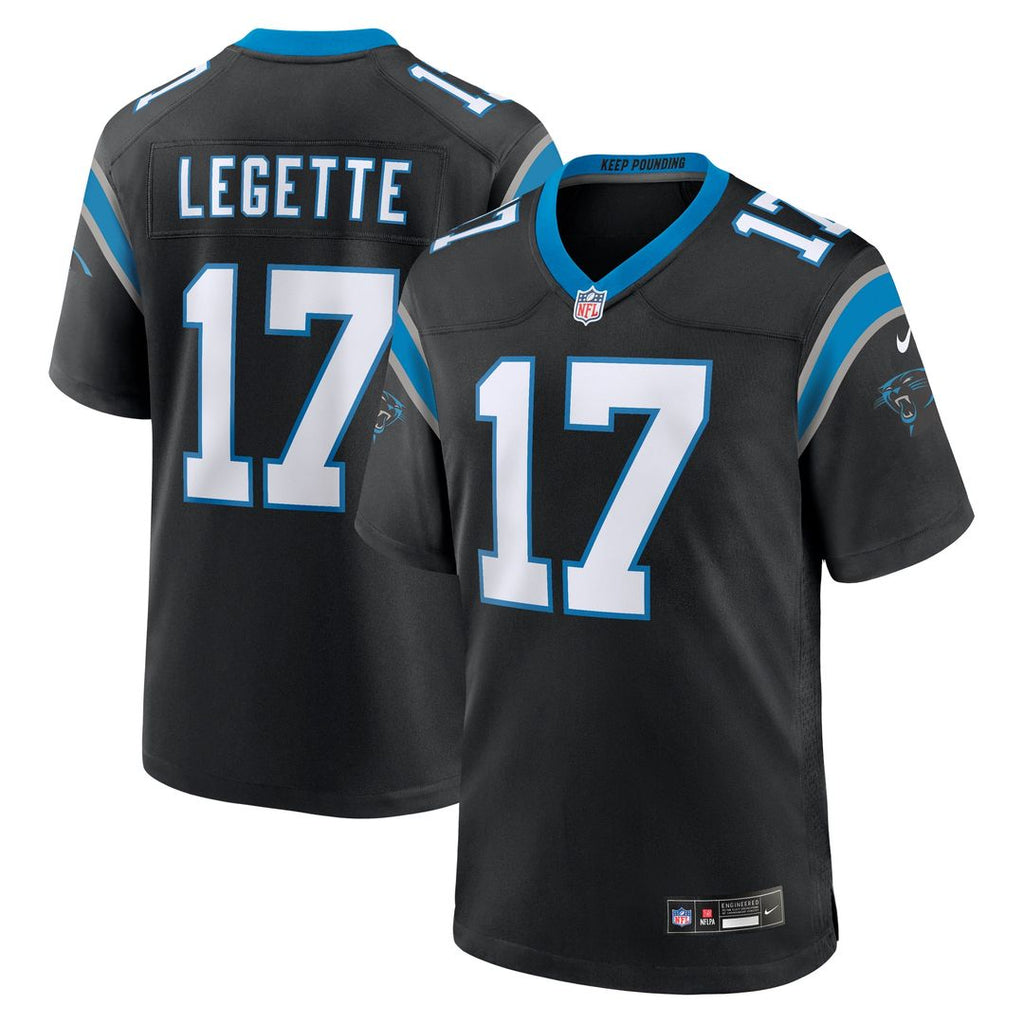 Carolina Panthers Xavier Legette Nike Black Team Game Jersey