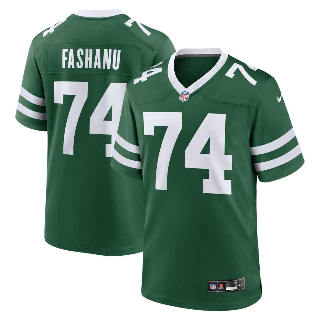 New York Jets Olu Fashanu Nike Gotham Green Game Jersey
