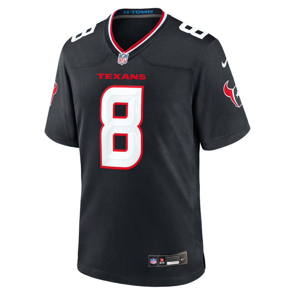 Houston Texans Cade Stover Nike Navy Game Jersey