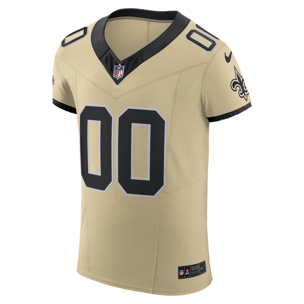 New Orleans Saints Nike Gold Alternate Vapor FUSE Elite Custom Jersey