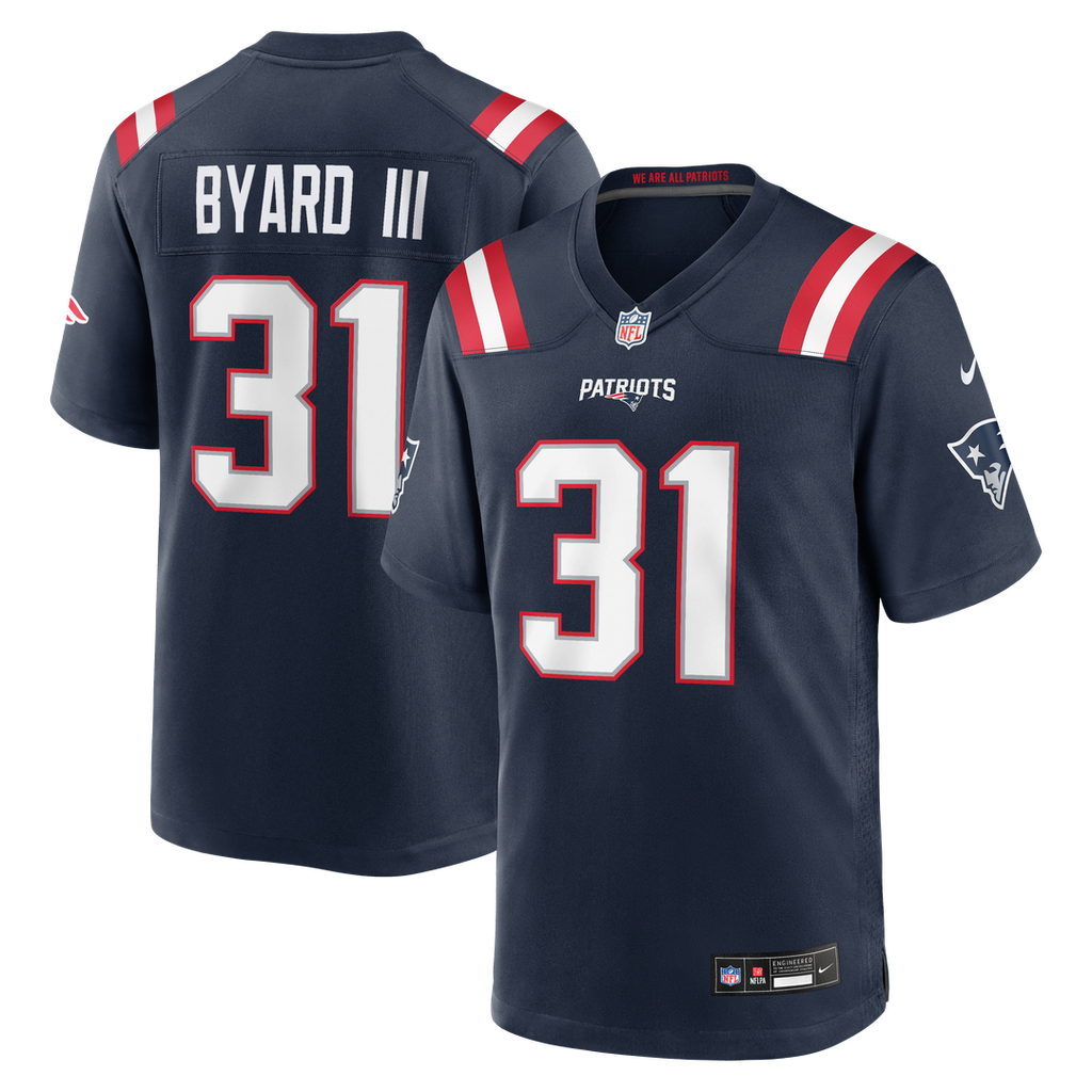 New England Patriots Kevin Byard III Nike Navy Game Jersey