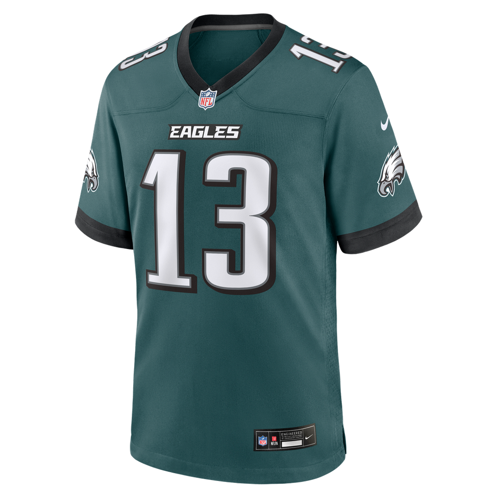 Philadelphia Eagles Dontayvion Wicks Nike Midnight Green Game Jersey