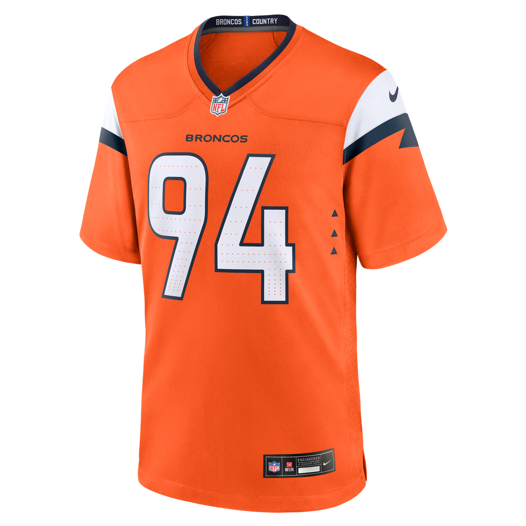 Denver Broncos Jordan Jackson Nike Orange Game Jersey