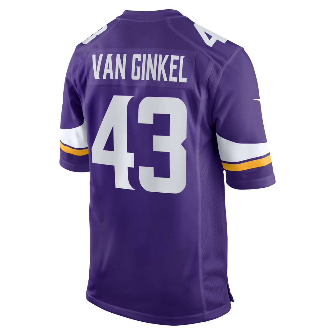 Minnesota Vikings Andrew Van Ginkel Nike Purple Game Jersey