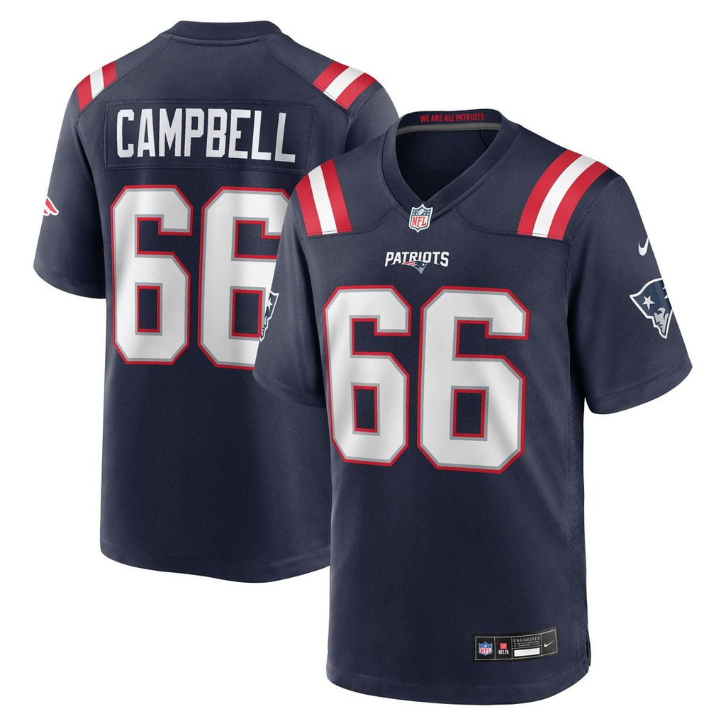 New England Patriots Will Campbell Nike Navy Game Jersey